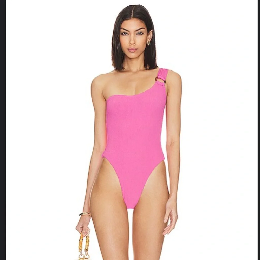 One-Shoulder Pink Women’s Swimsuit